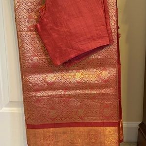 Indian outfit: Saree with matching blouse